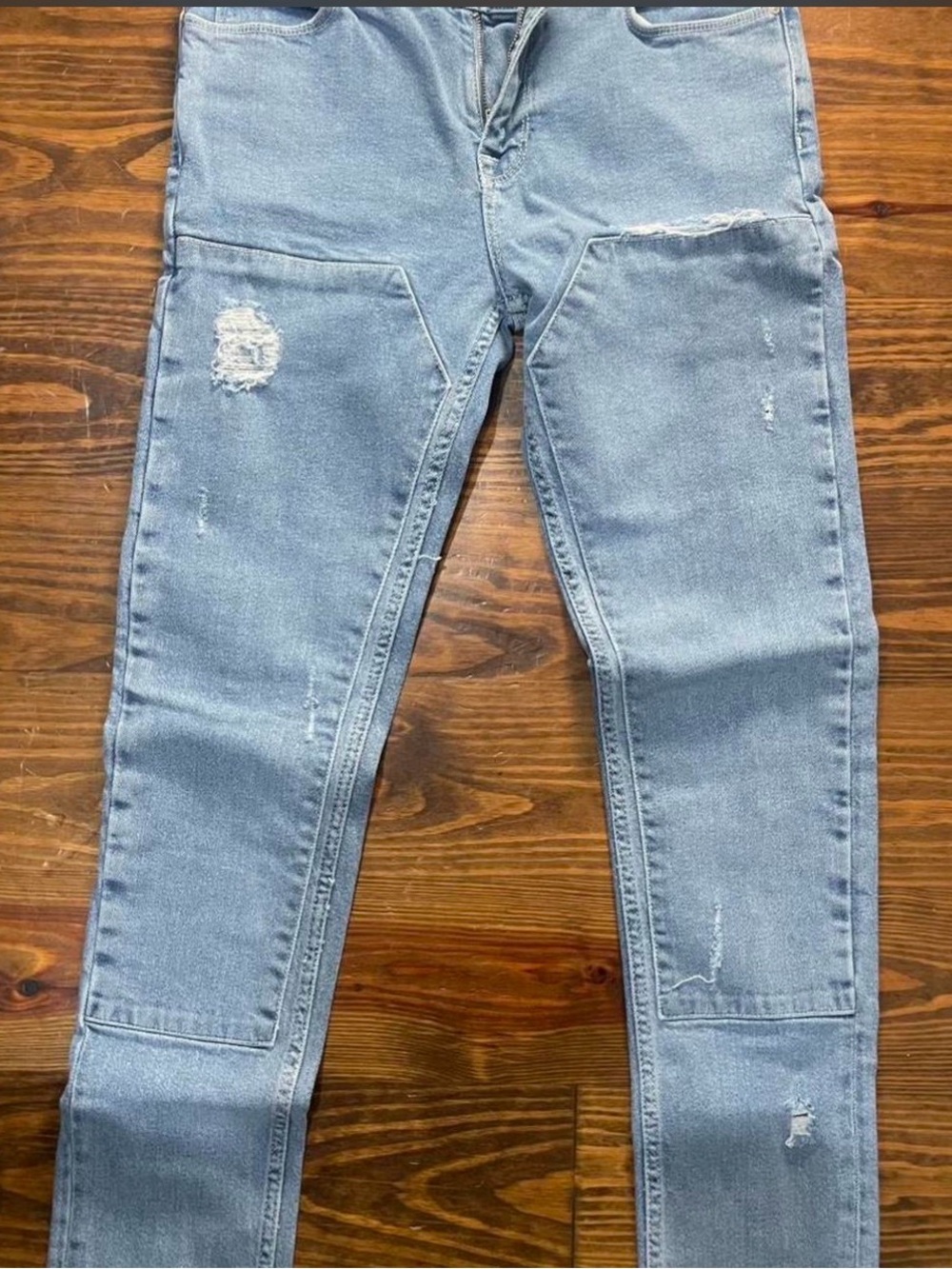 ASOS Light Blue Men's Skinny Distressed Jeans